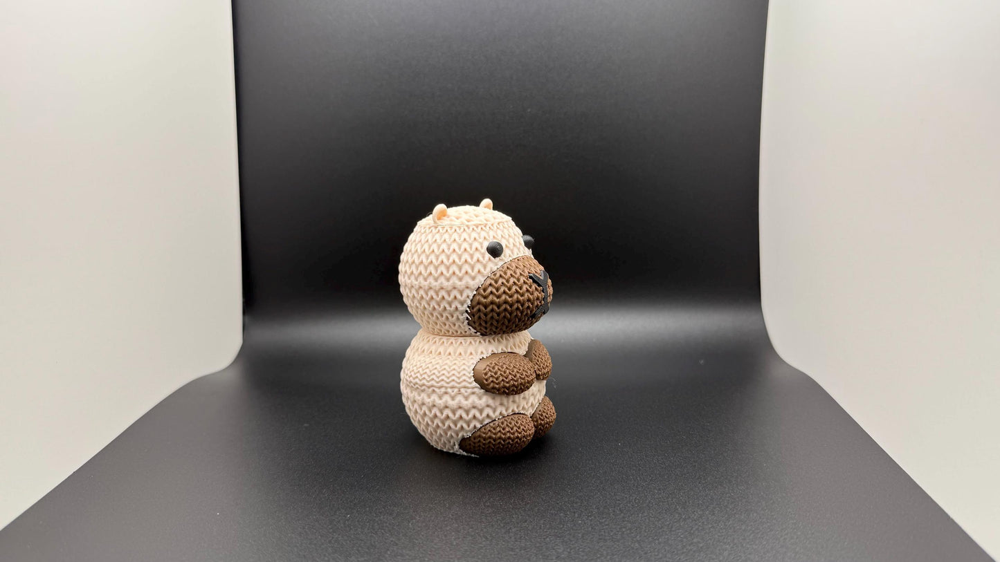 Adorable 3D Printed Knitted Capybara Buddy