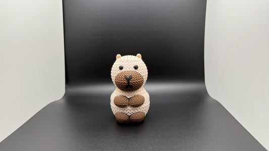 Adorable 3D Printed Knitted Capybara Buddy